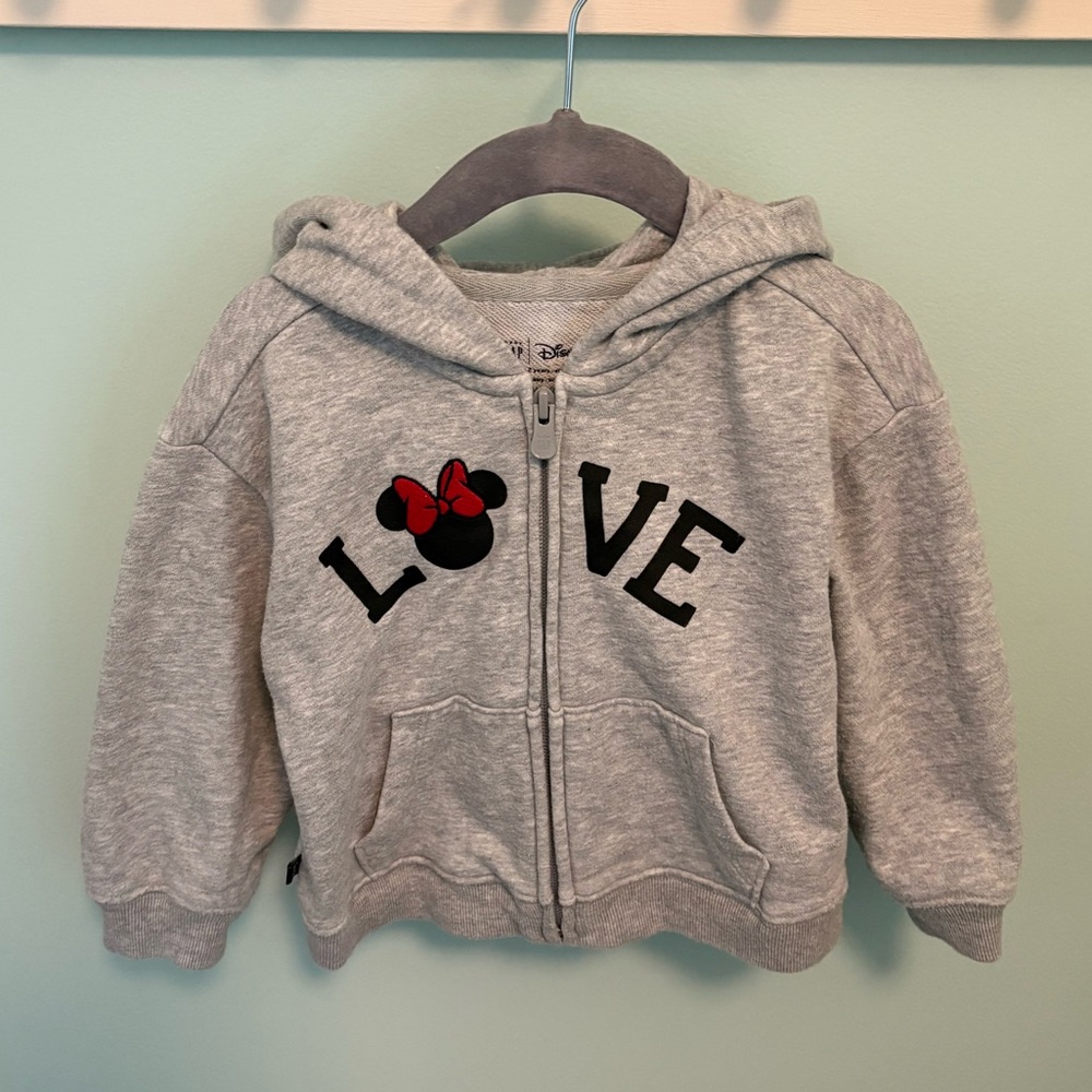 Gap Disney Minnie Mouse Zip Up Hoodie